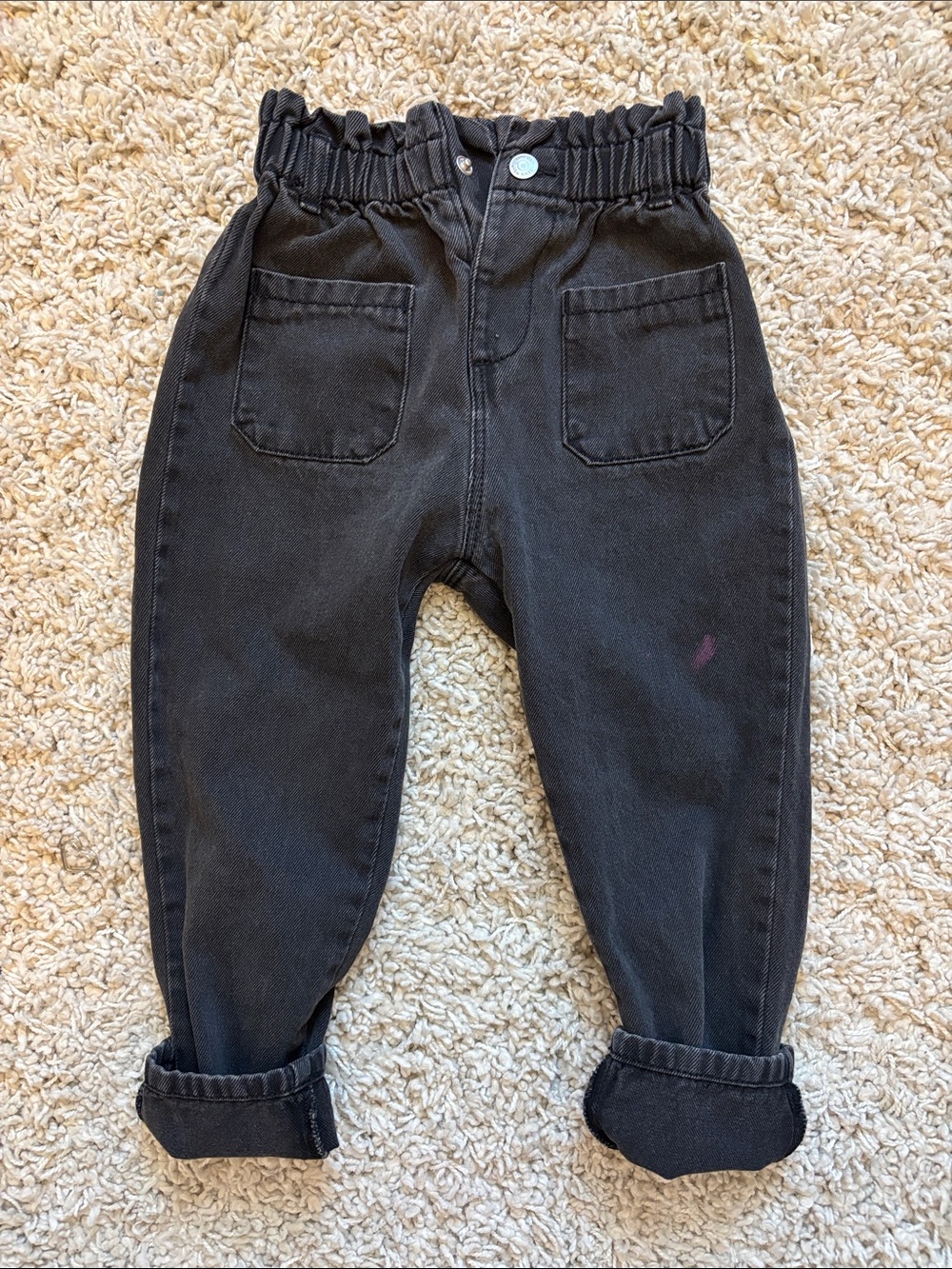 Zara | Kids Black Elastic Waist Denim Pants ☀️
